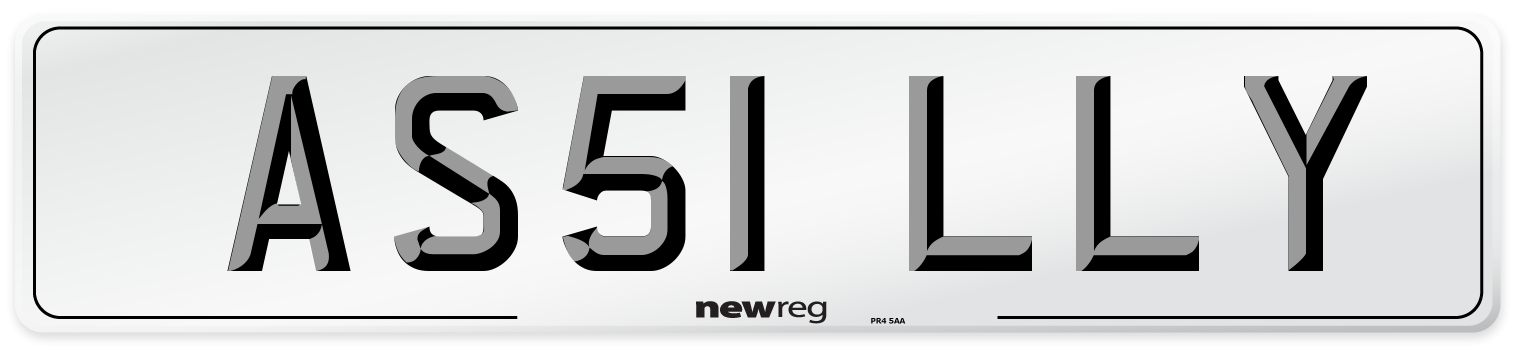 AS51 LLY Number Plate from New Reg